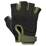 Harbinger Power Non-Wristwrap Workout Weightlifting Gloves with StretchBack Mesh and Leather Palm