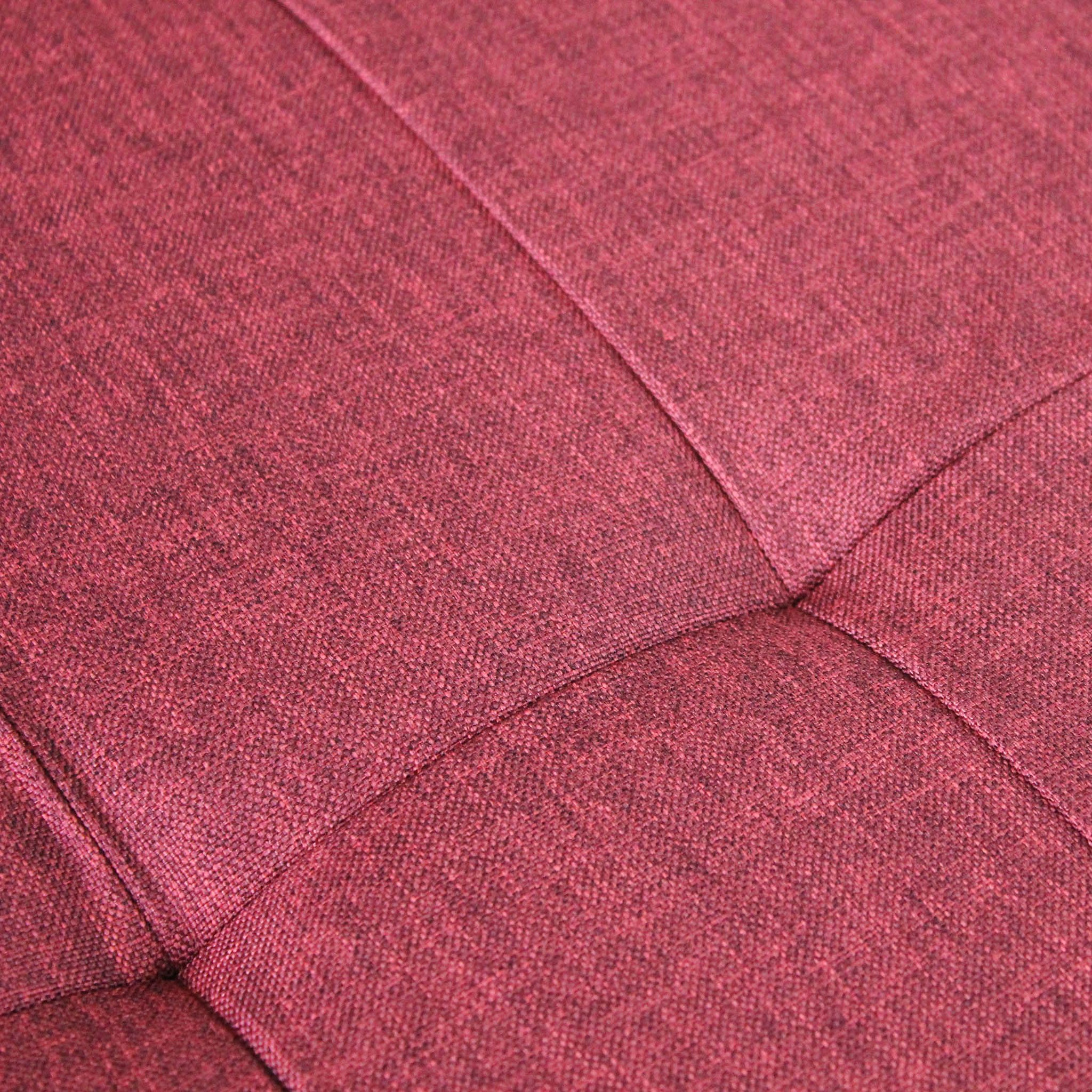 milani home - pouf contenitore rettangolare, tessuto, seduta contenitore poggiapiedi, rosso, 76 x 38 x 38 cm