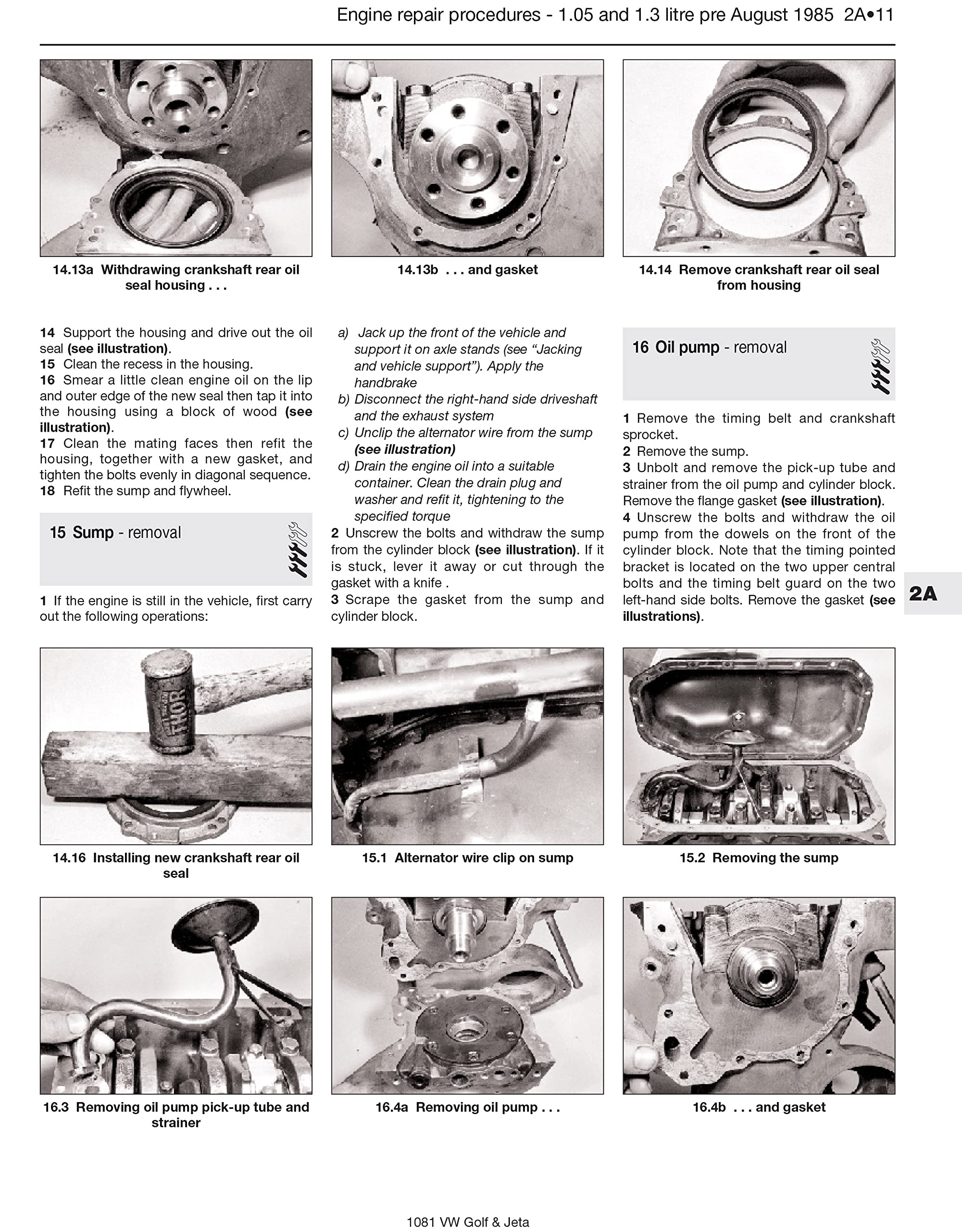VW Golf & Jetta Mk 2 Petrol (Mar 84 - Feb 92) Haynes Repair Manual