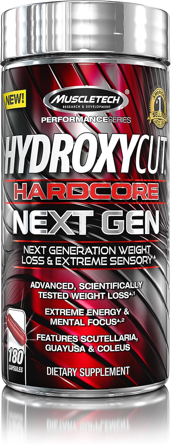 Weight Loss Pills for Women & Men | Hydroxycut Hardcore Next Gen | Weight Loss Supplement Pills | Energy Pills | Metabolism Booster for Weight Loss | Weightloss & Energy Supplements | 180 Pills