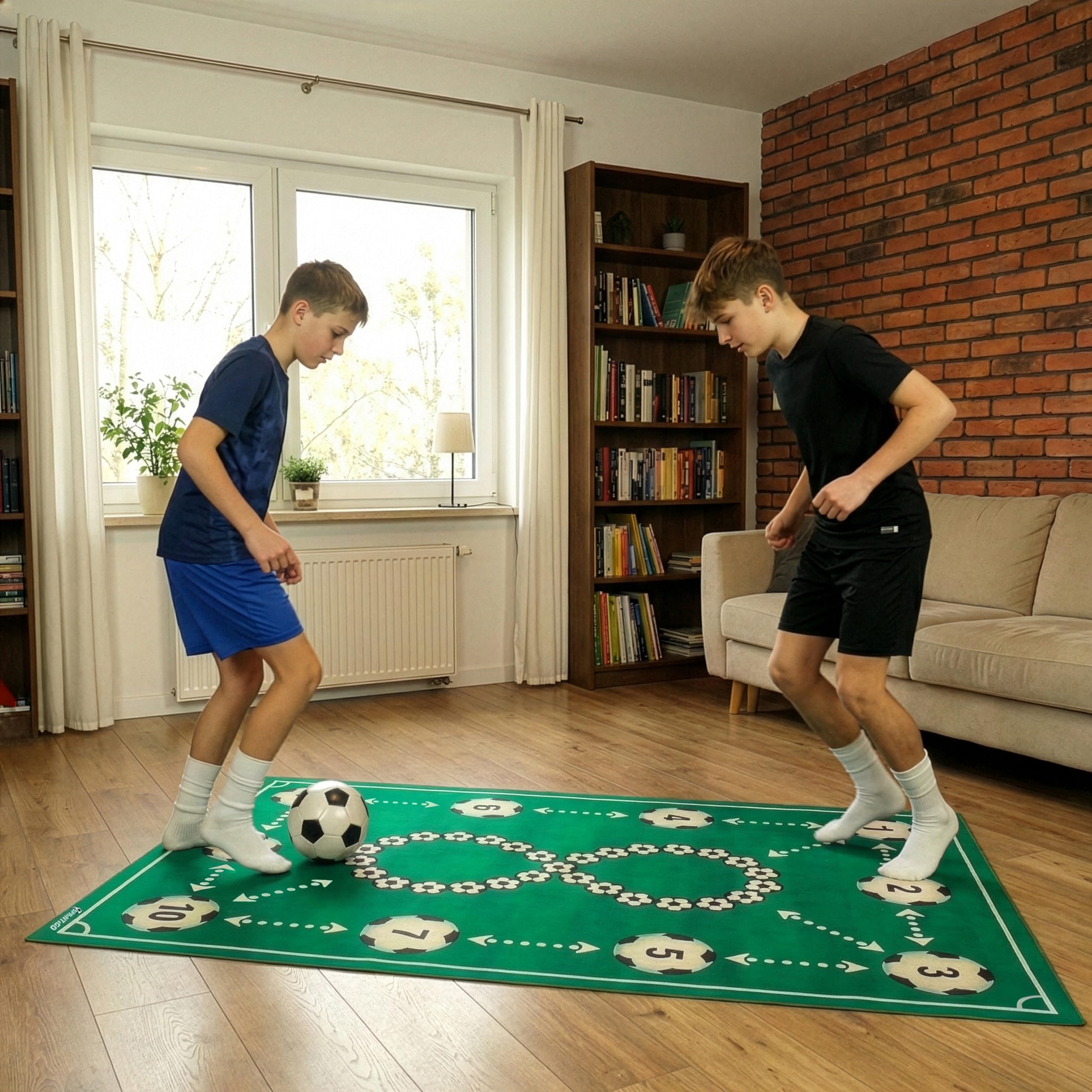 Tappeto Calcio Allenamento ProMat XXL 180x120 cm, Tappetino Allenamento Calcio Professionale, Antiscivolo, Ammortizzante