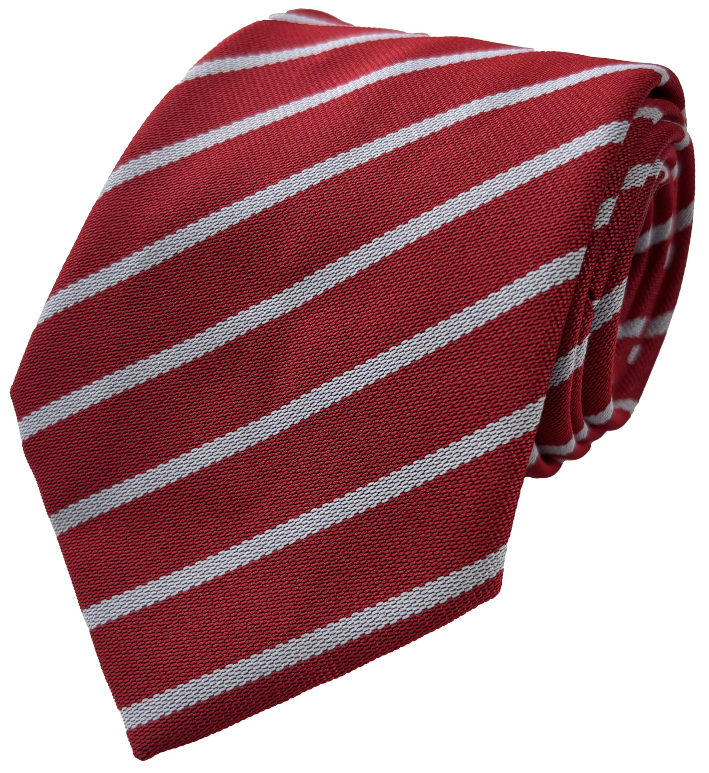 Great British Tie Club School Ties (21 Single Stripe Variations) Primary Junior Size (Red & White)