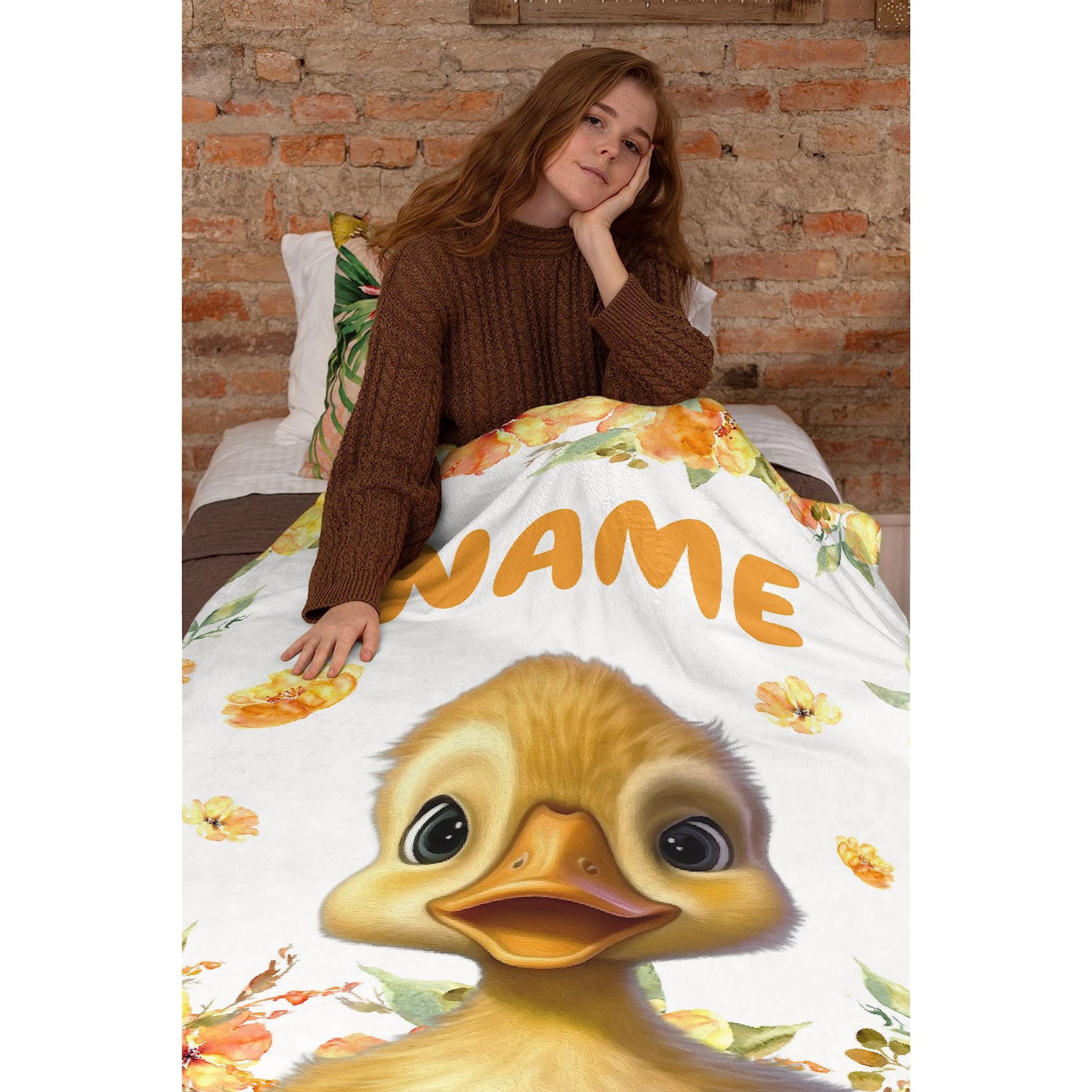 Cute Duck Fleece Blanket - Ultra Soft All Season Throw For Bed, Sofa, Car (60x50 Inch) - View #9
