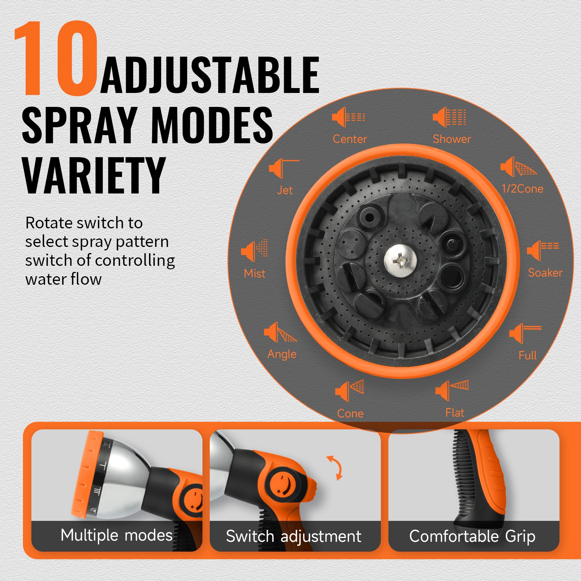 Retractable Garden Hose Reel - 100ft, Wall Mount -6