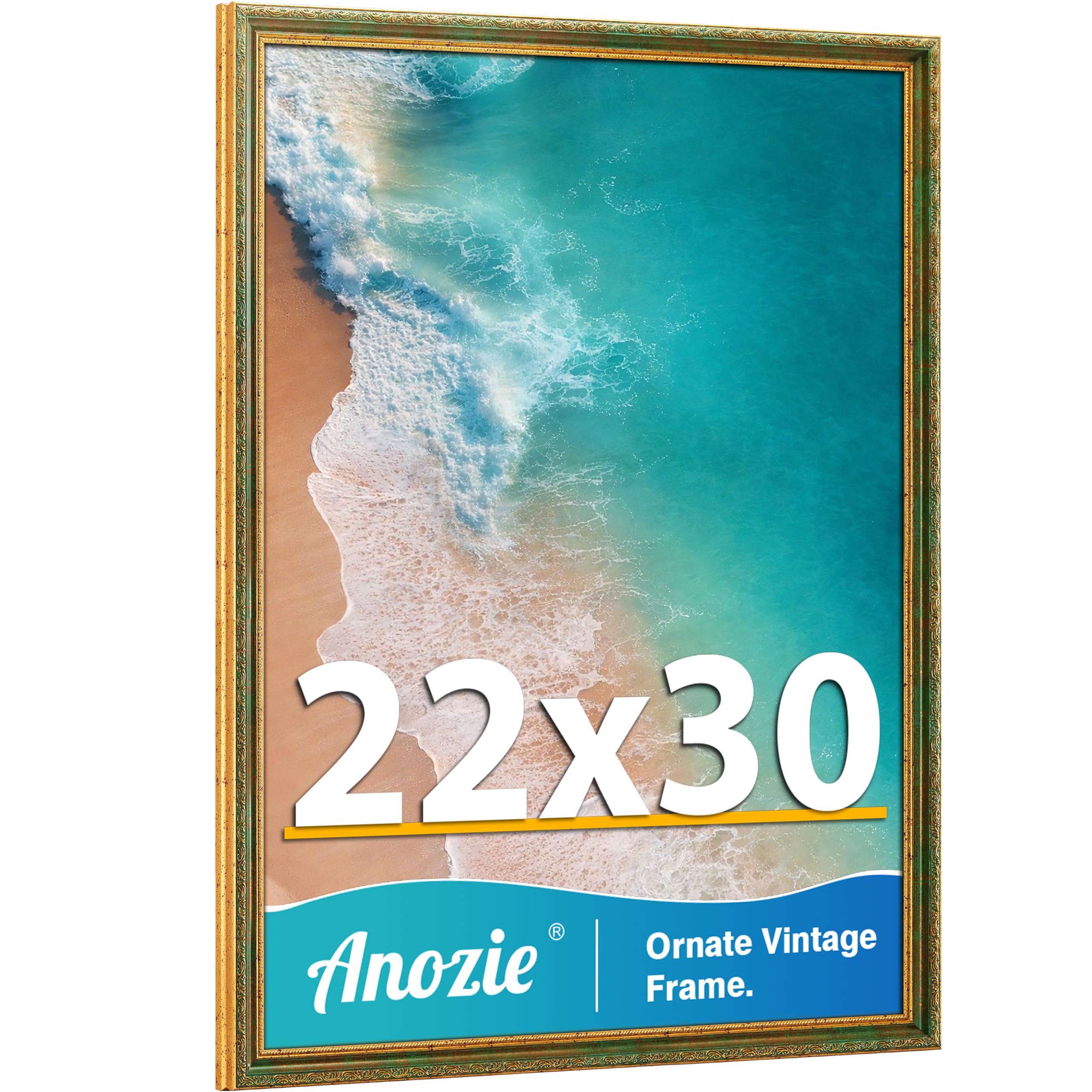 Vintage Antique Green 22x30 Frame