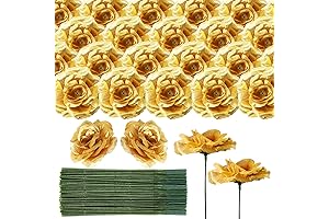 Exquisite 100PCS Gold Roses - Illuminate Your Decor