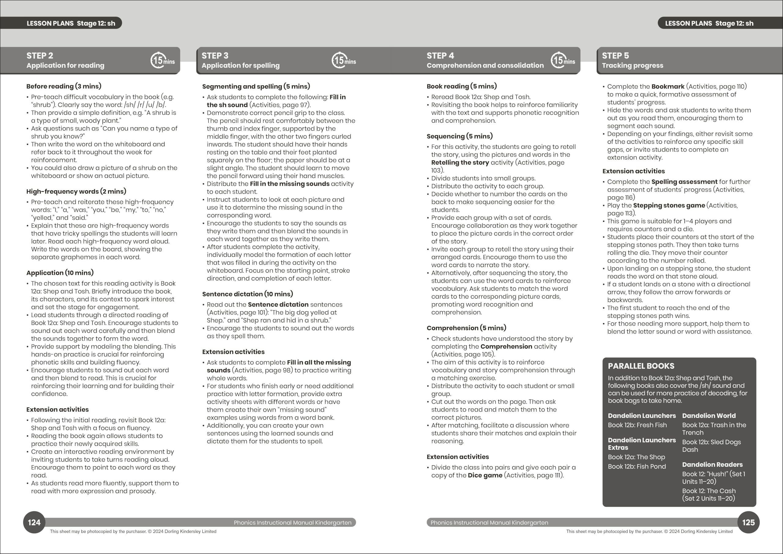 Phonic Books Dandelion Instructional Manual Kindergarten: The foundations of phonics, engaging activity ideas, lesson plans, progress tracking and assessment (Phonic Books Beginner Decodable) - Image 7