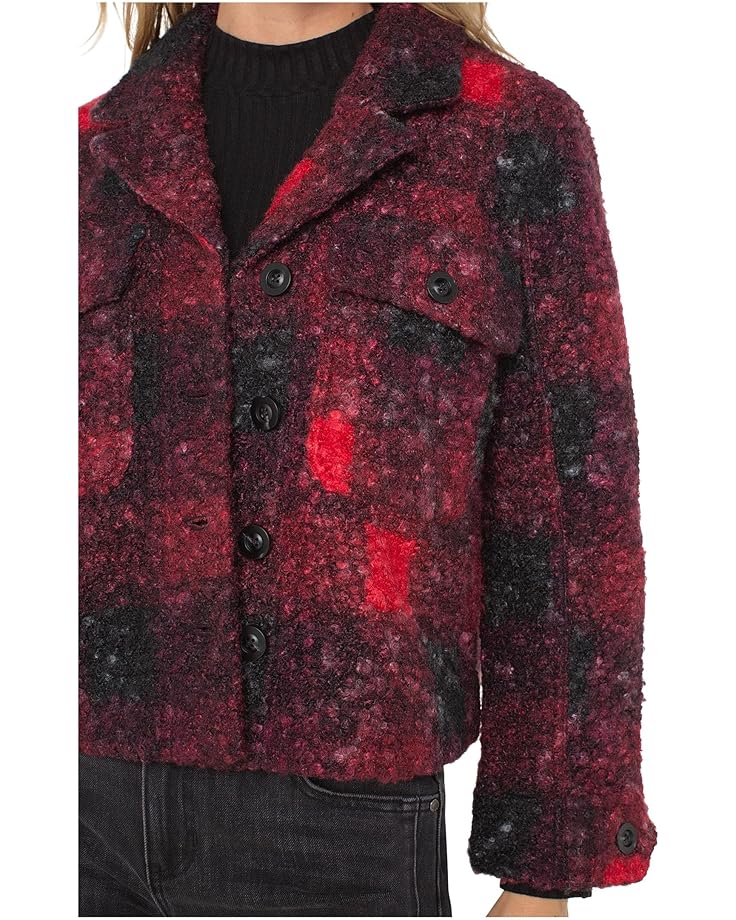 Liverpool Los Angeles Button Front Buffalo Check Sherpa Boxy Shacket - #3 of 3