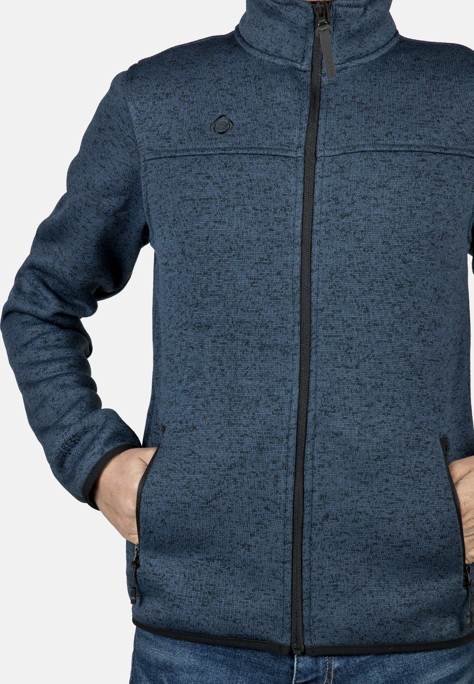 IZAS SAMAUN M Giacca in Pile a Maglia per Uomo con Collo Alto e Tasche Ventrali. Tessuto di Qualità e Confortevole per Mantenere il Calore. Abbigliamento Termico da Montagna e Trekking