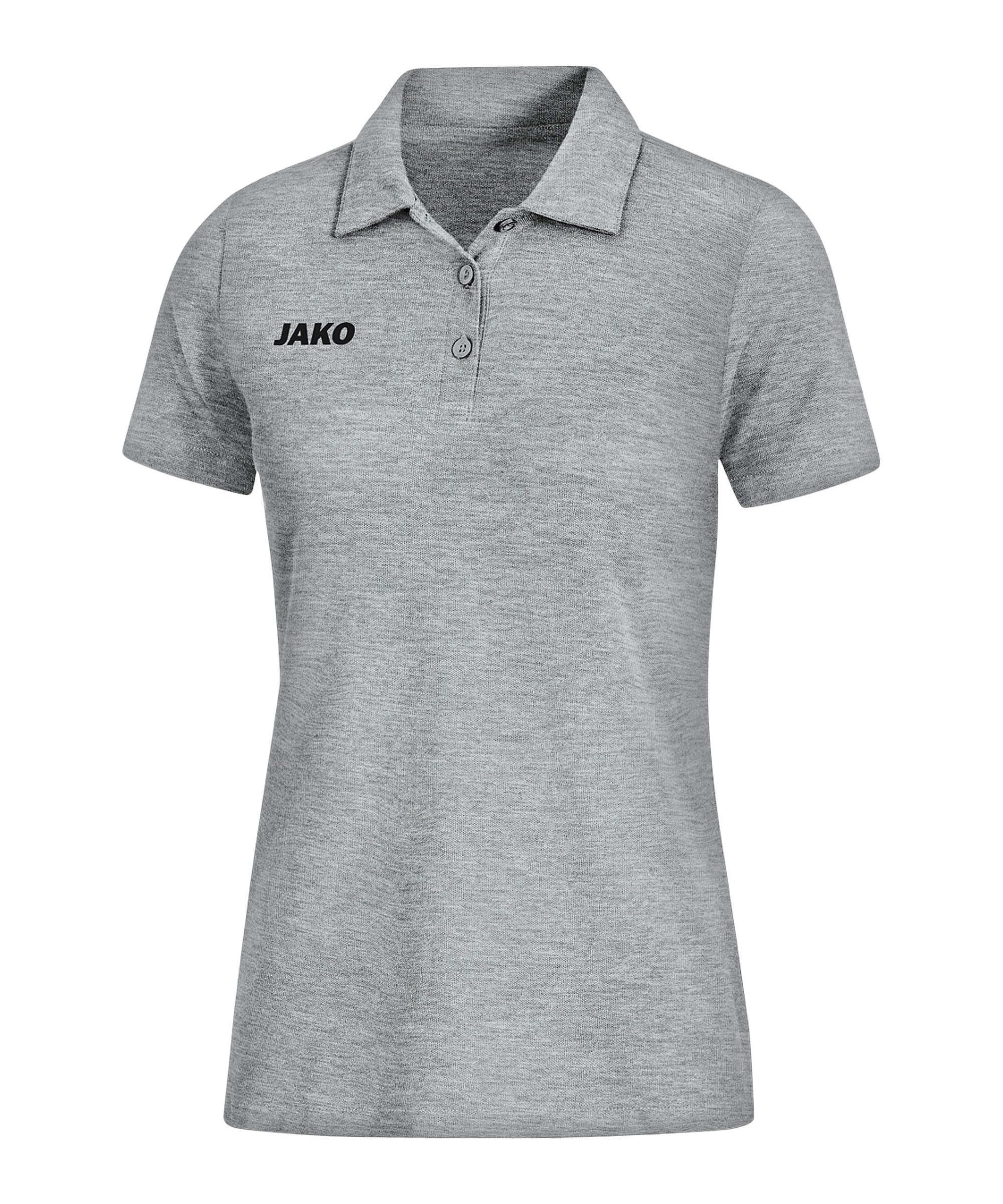 JAKO Women's Base Polos, Light Gray Mottled, 42