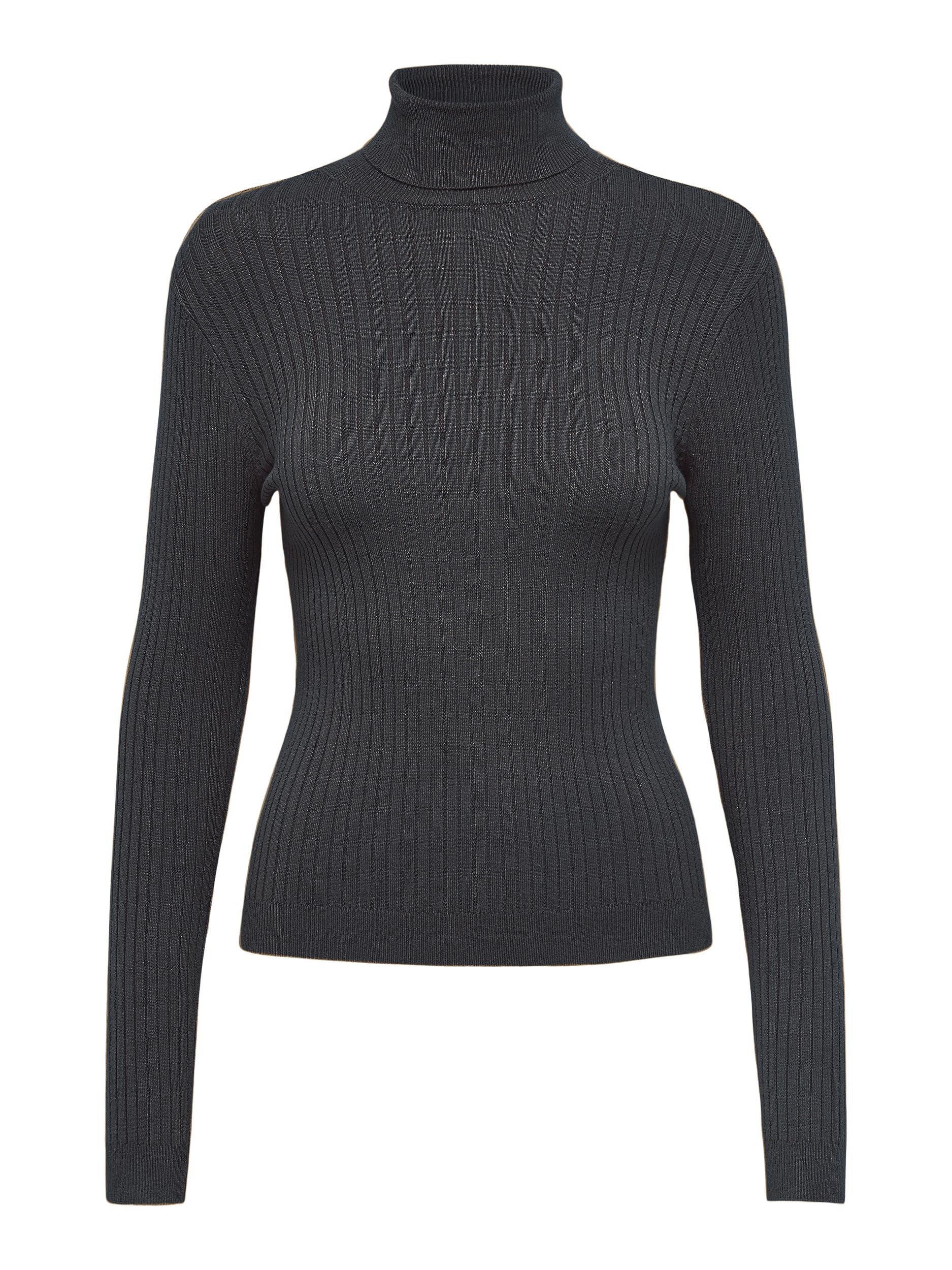 ONLY Damen ONLKAROL L/S Rollneck Pullover KNT, Asphalt, XS Grey