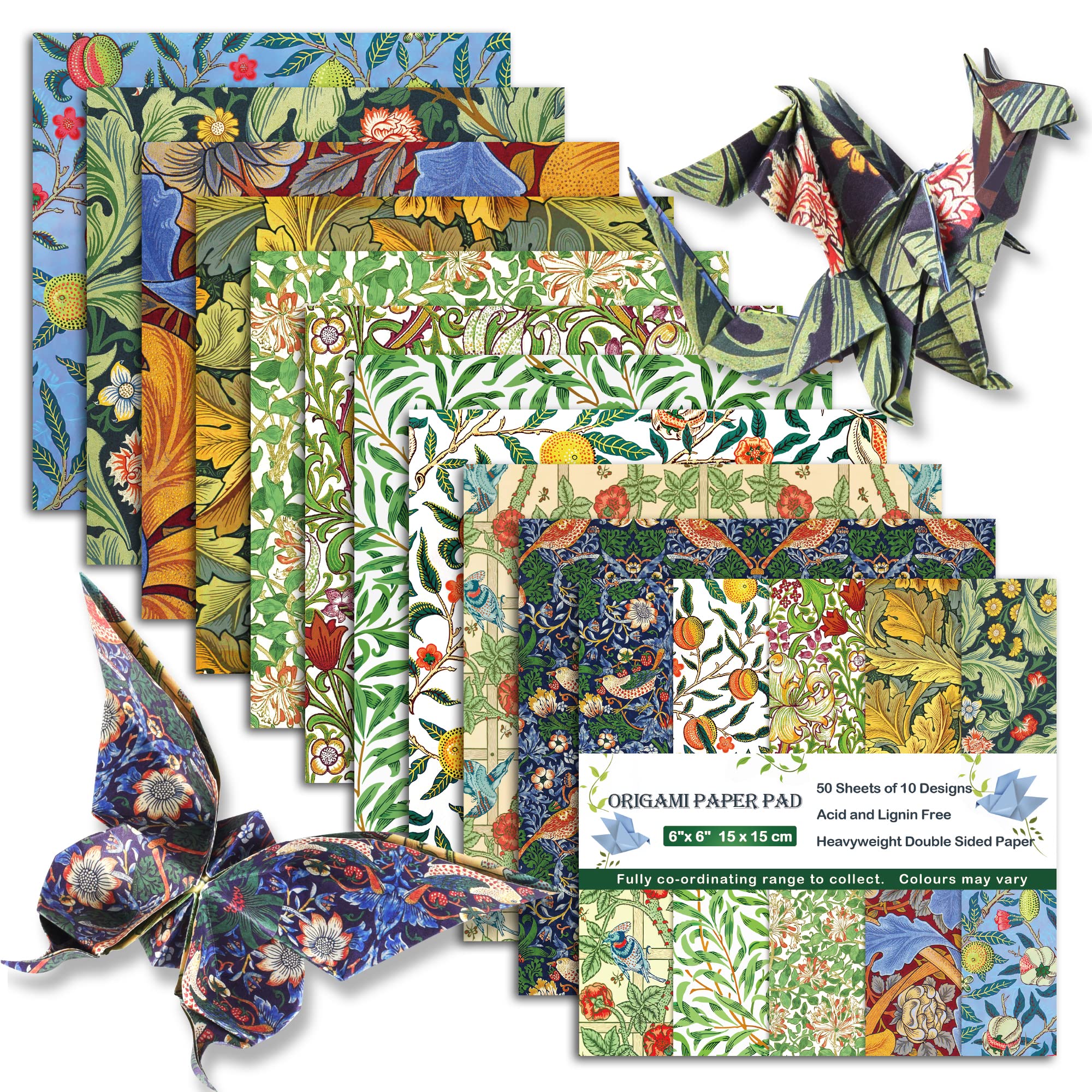 Buy Origami Paper 6x6 Double Sided 50 Sheets 10 Colors origami kit