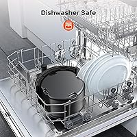 Vista 6 de DREO Freidora de aire – 100 ℉ a 450 ℉, olla de horno caliente de 4 cuartos con 50 recetas, 9 funciones de cocción en pantalla táctil fácil