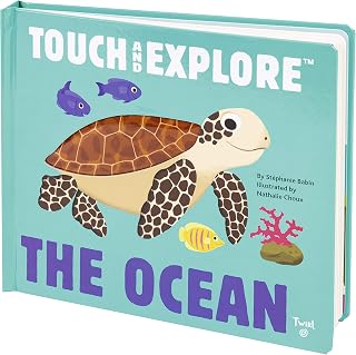 Touch and Explore: The Ocean by Nathalie Choux - Interactive Sensory Board Book for Kids 3-5 Marine Life Textures