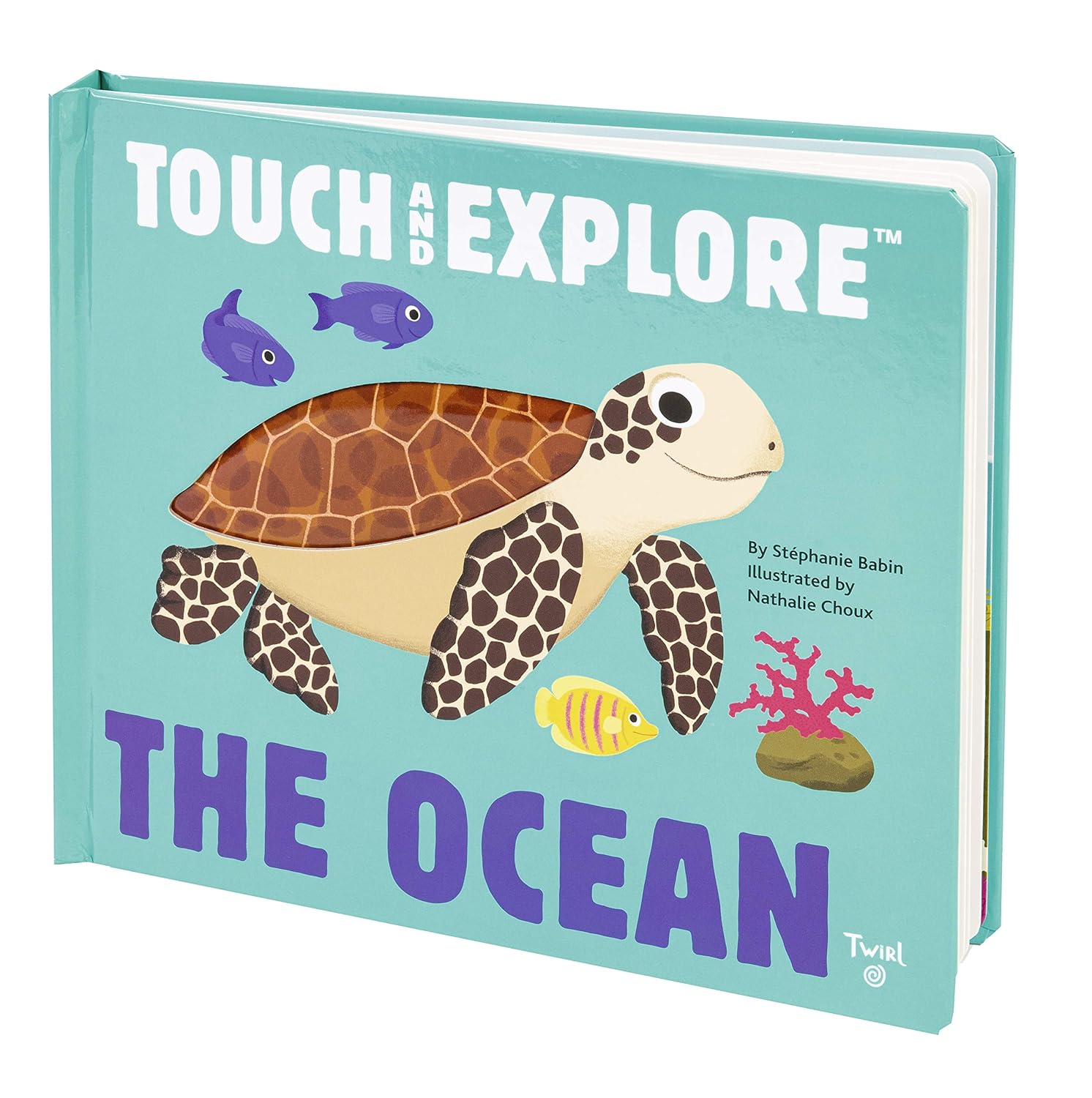 Touch and Explore: The Ocean by Nathalie Choux - Interactive Sensory Board Book for Kids 3-5 Marine Life Textures