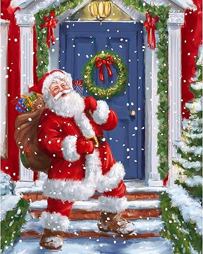 Safdie & Co. Manta de Navidad de Papá Noel en la puerta ultra suave, 50 x 60 pulgadas, color gris