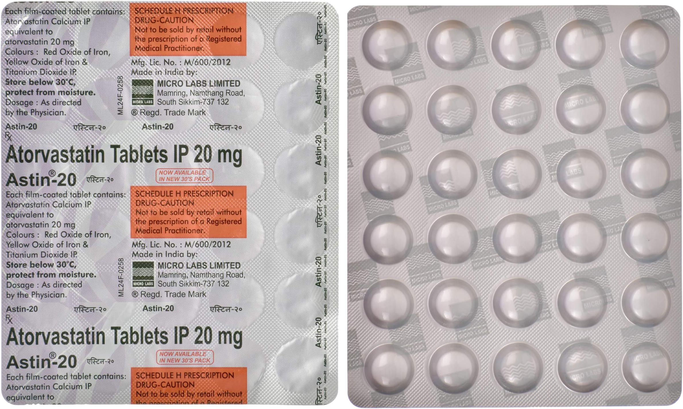 Astin-20 - Strip of 30 Tablets