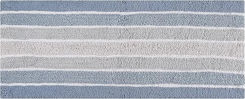 Miniatura 5 de THE BEER VALLEY Alpine Stripe - Alfombra de baño de 24 x 60 pulgadas, suave y absorbente, antideslizante, alfombra de algodón para cocina, pasillo y