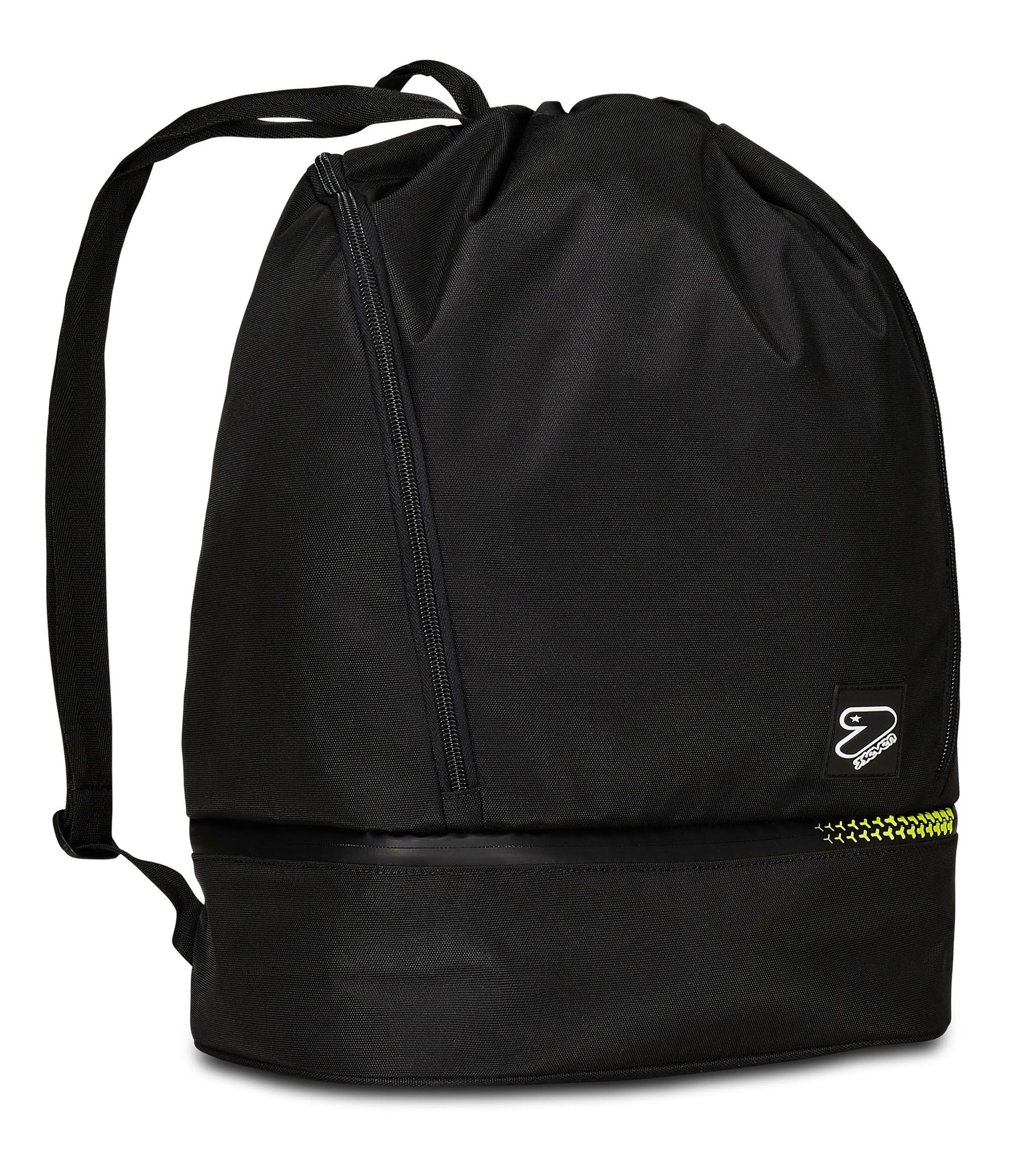 Seven Tech School Bag, Black, Multi Pocket Bag with Adjustable Straps, Sports and Leisure, Black, Taglia Unica, Modern