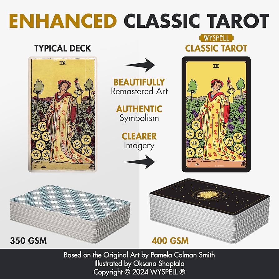 シングルカード Wyspell Classic Tarot Cards Amazon.com: Wyspell Classic Tarot Cards with Guide Book - 78