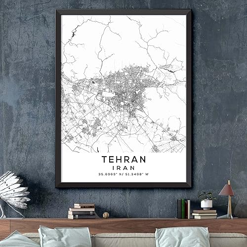 Miniatura 2 de Mapa de Teherán, Irán, Light 2 (18x24)