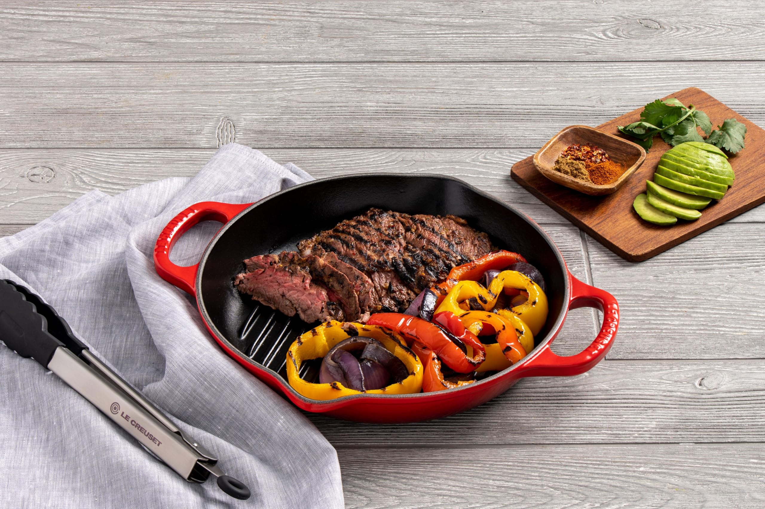 Amazon | Le Creuset シグネチャーディープラウンドグリルパン 11