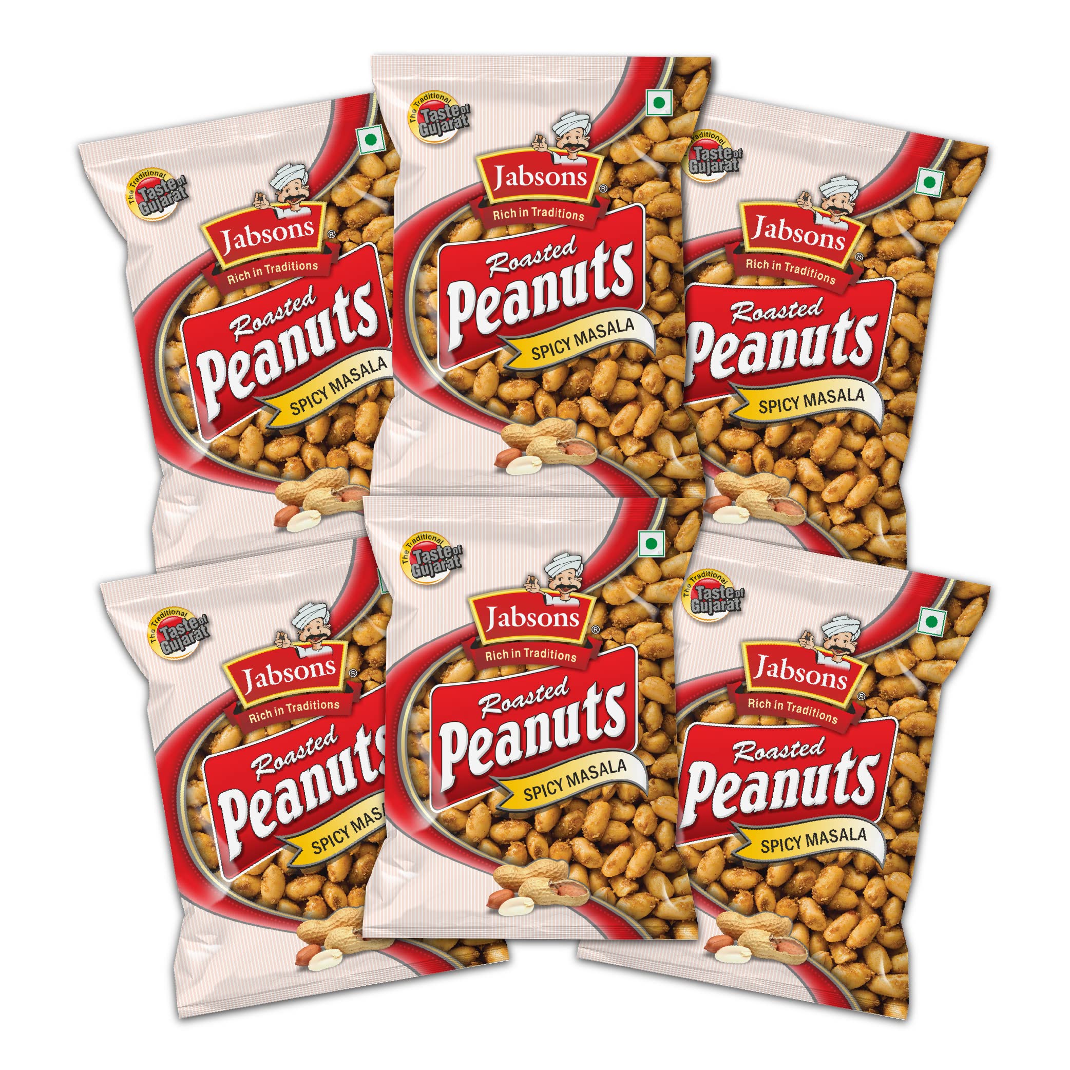 Jabsons Roasted Peanut Spicy Masala - 140gm| Pack Of 6| Non-Fried| Gluten free| Healthy Ready to Eat Snacks |Jumbo Bharuchi Flavoured Peanuts | Moongphali Dana |Roasted Peanut Sing (B0BWTMVVXX) Amazon Price History, Amazon Price Tracker