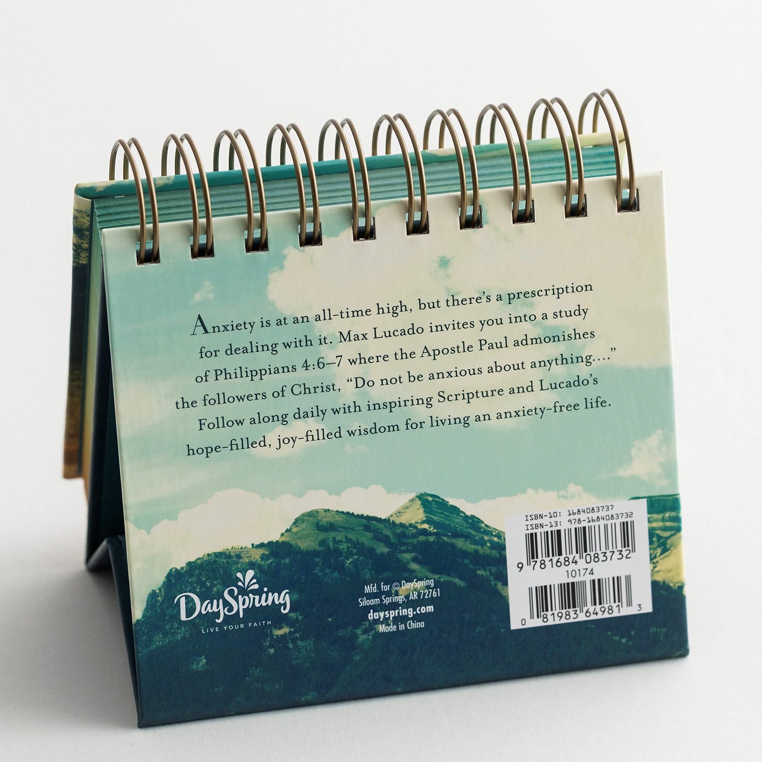 DaySpring - Max Lucado - Anxious for Nothing - An Inspirational DaySpring DayBrightener - Perpetual Calendar (10174) - Image 6