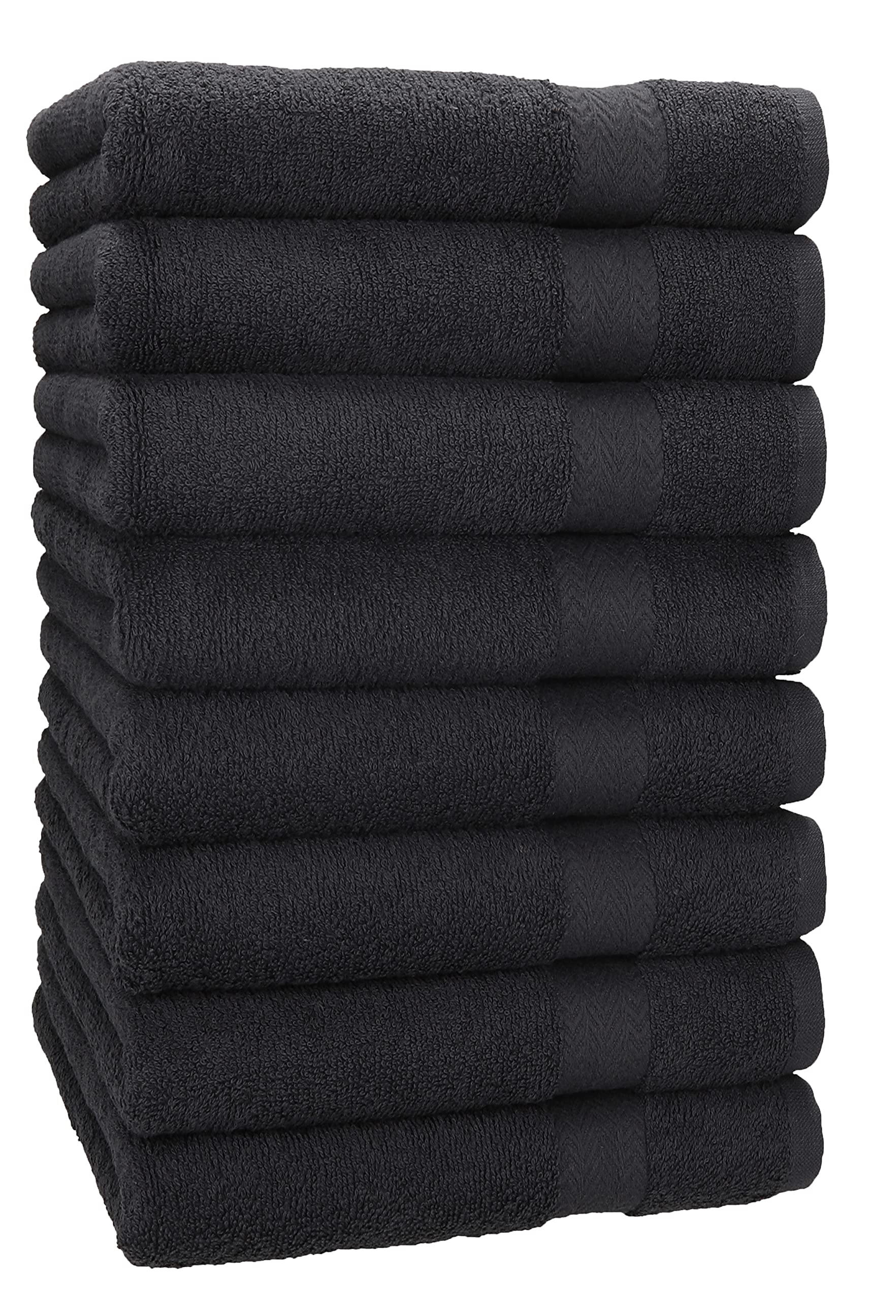 Betz Lot de 8 Serviettes Taille 50x100 cm 100% Coton Set de 8 Serviettes de Toilette Premium (Graphite)