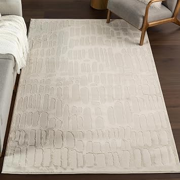 Nuloom Belen Geometric 10 x 13 Machine Washable Area Rug for Living Room Bedroom Dining Room, Cream