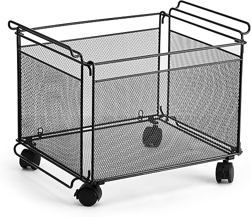 Miniatura 4 de Presa - Cesta organizadora de almacenamiento de archivos plegable y apilable, juego de 2, color negro