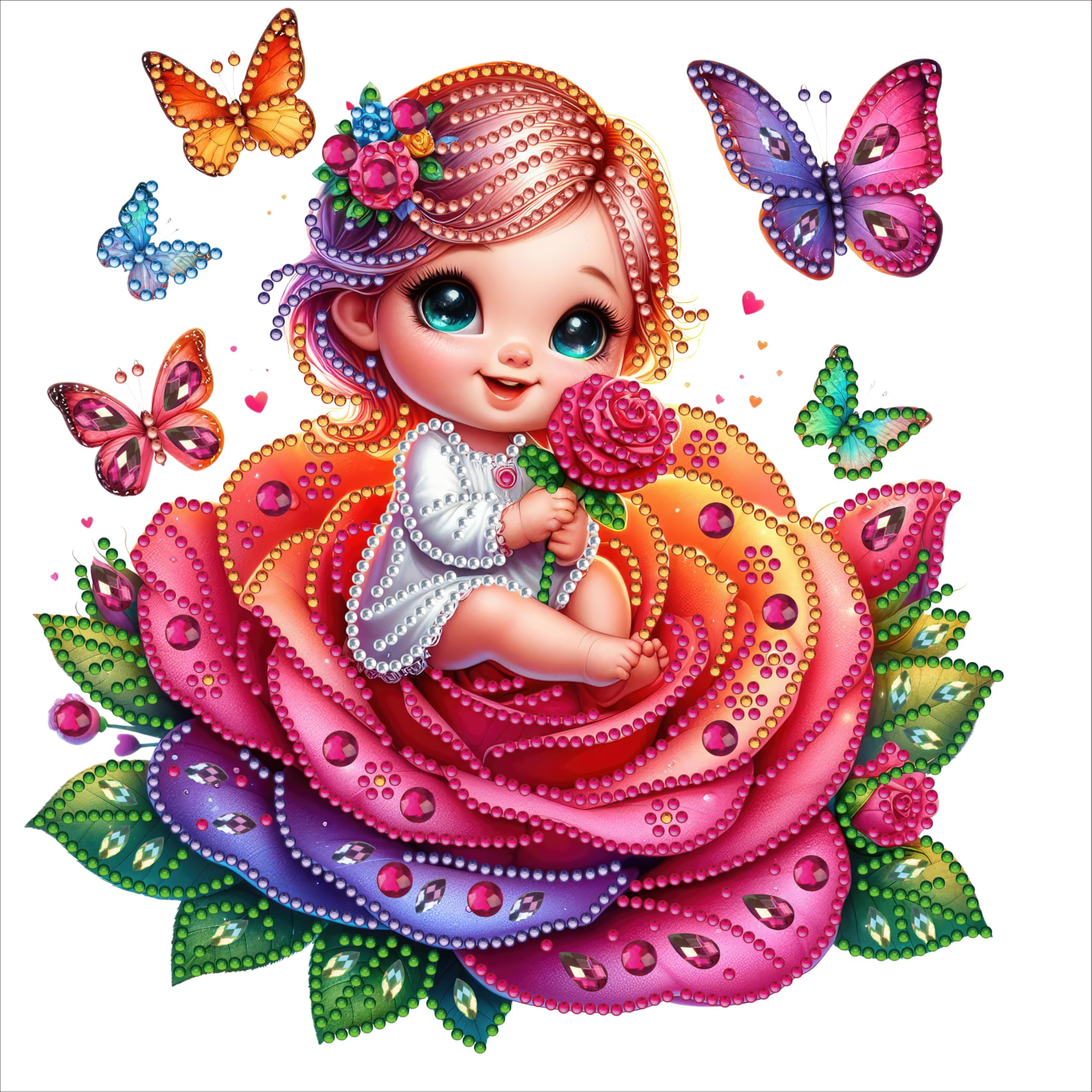 ifymei Special Shape Diamond Painting Kit for Adults Beginners Kids - 5D DIY Crystal Rhinestone Gem Art, Home Wall Decor and Creative Birthday and Christmas Gifts - 25 x 25 cm - Unframed
