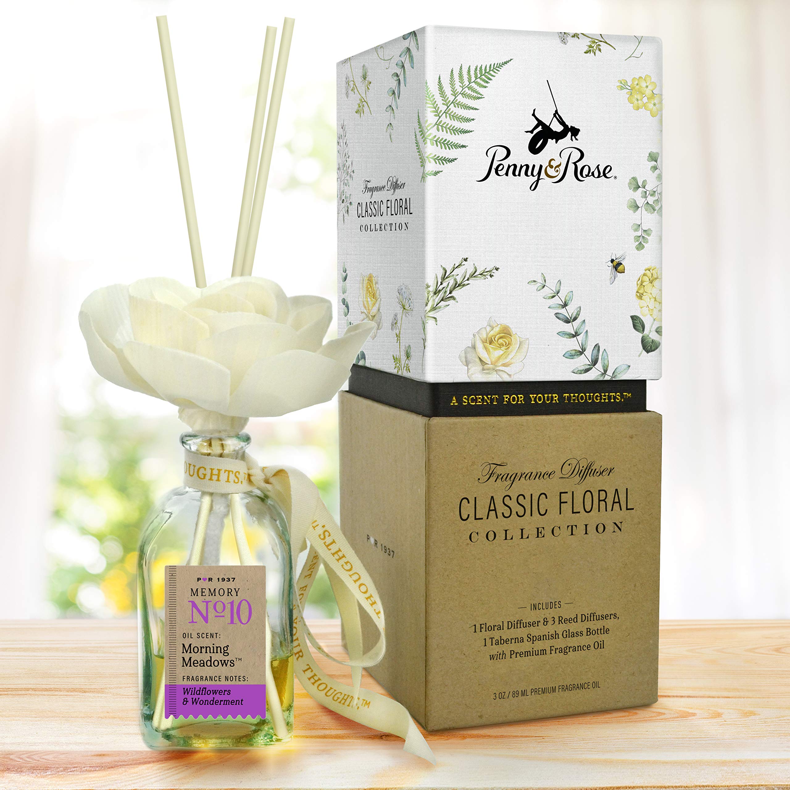 Penny & Rose Classic Floral Diffuser | Morning Meadows Oil Scent