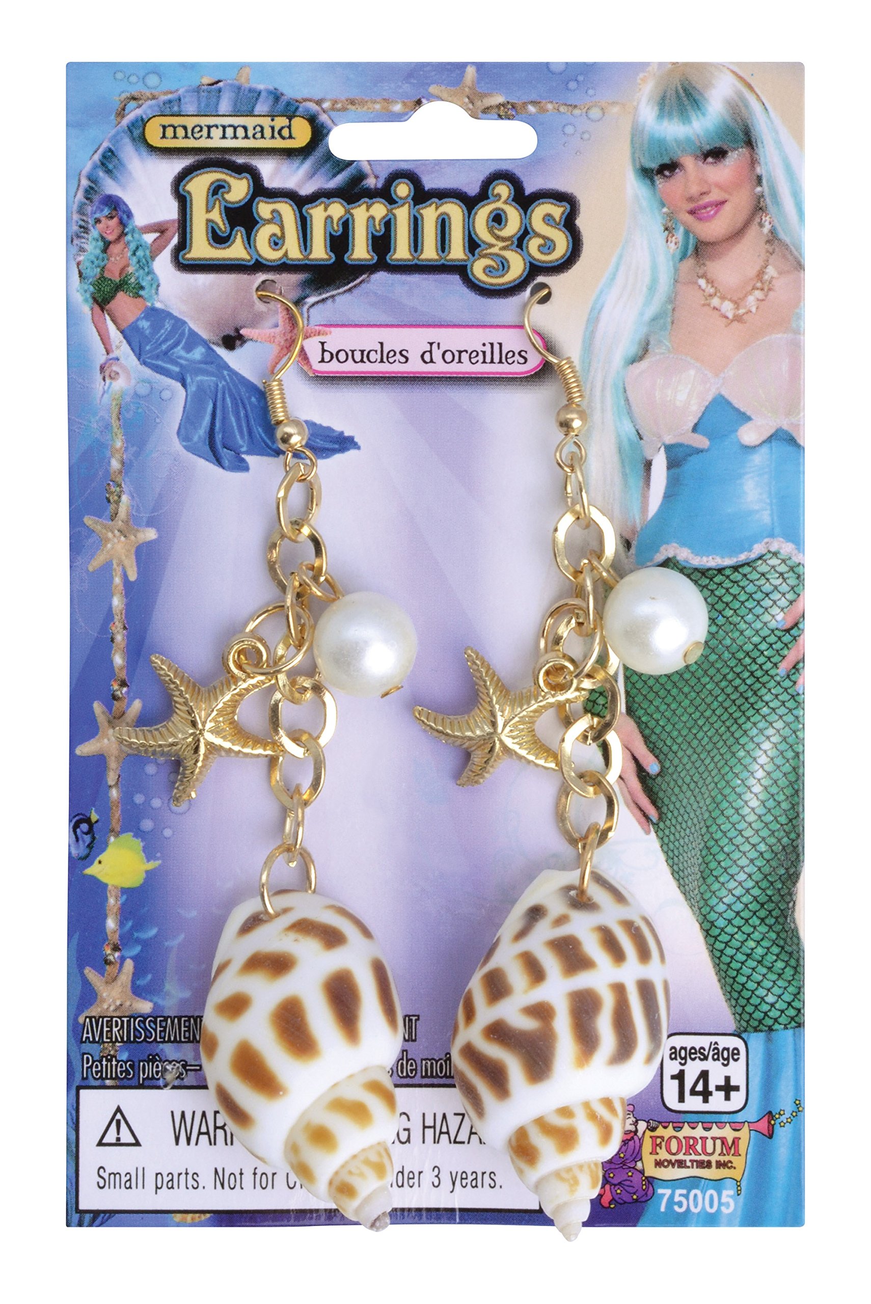 Forum Novelties 75005 - Pendientes de sirena para mujer, talla única