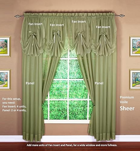 Vista 440 de Today's Curtain - Cortina Emelia de gasa original, panel de 84 pulgadas, negro, 60 pulgadas de ancho x 84 pulgadas de largo