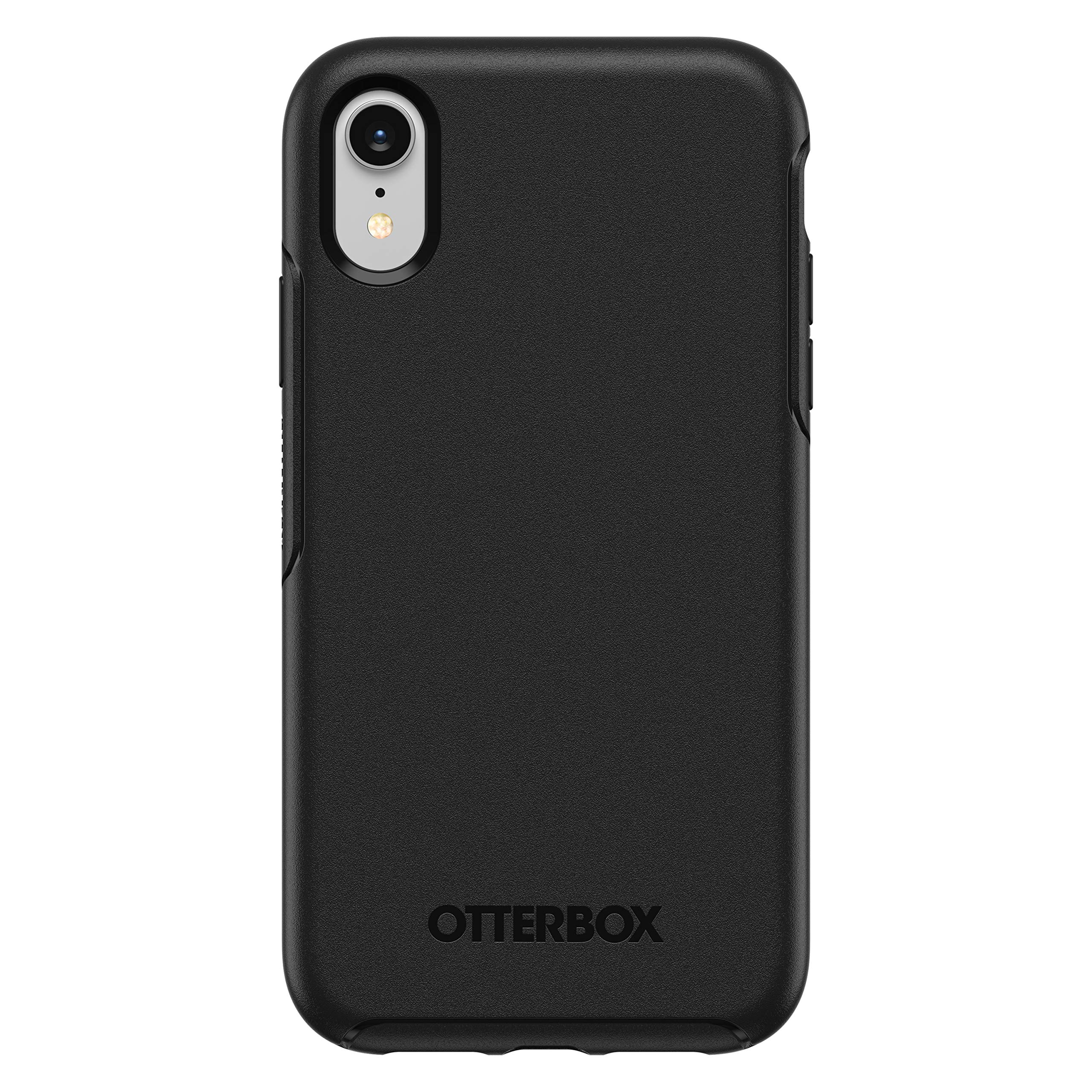 Otterbox Cover per iPhone XR Symmetry, resistente a shock e cadute fino a 2 metri, cover sottile, testata 3x vs le norme anti caduta MIL-STD 810G, Nero