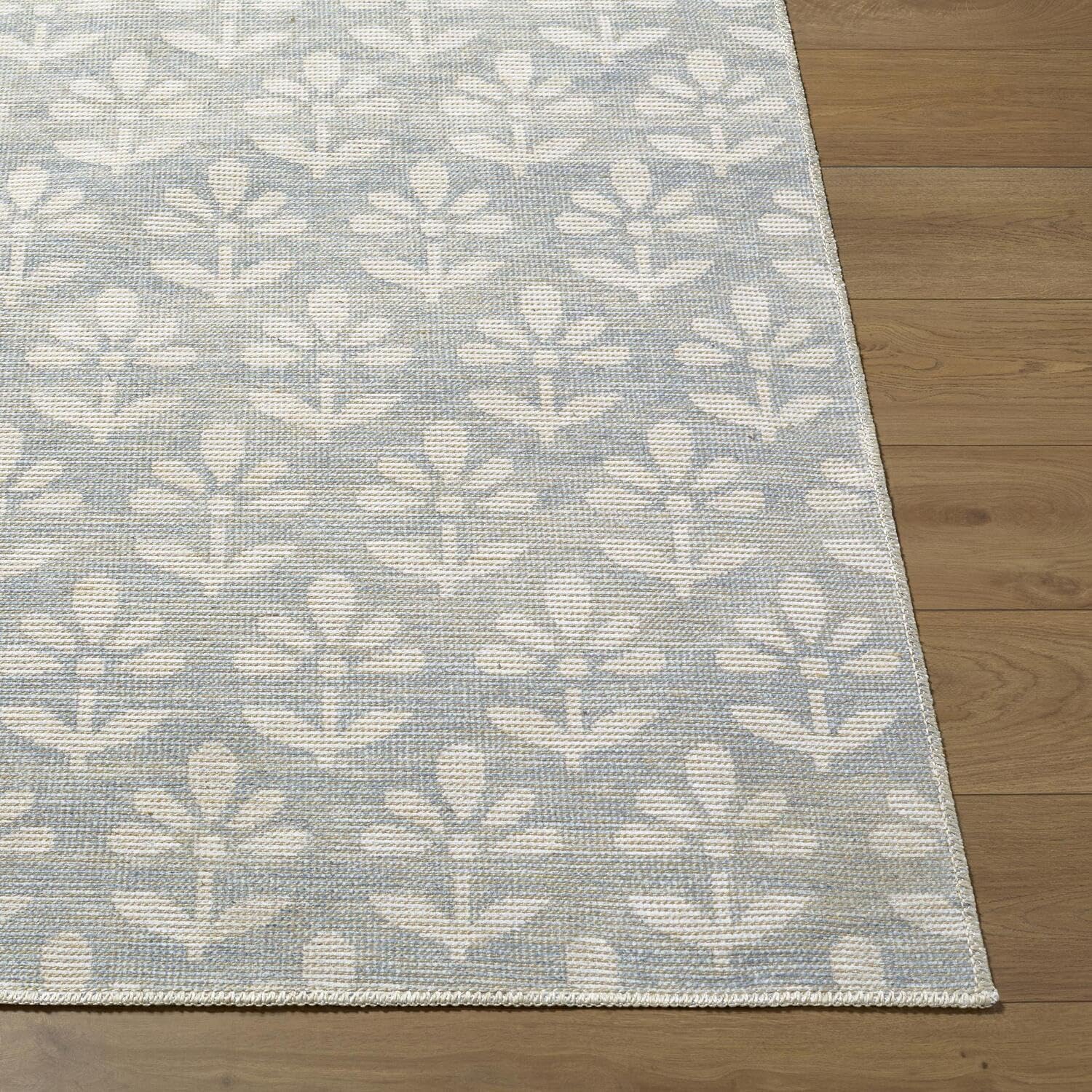 Livabliss x Nabela Noor Home Maya Global Floral Area Rug, 7'10" x 10',Sky Blue