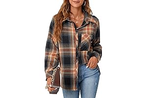 Womens Long Sleeve Shirts: Cozy Flannel Plaid Tops for Comfort and Style