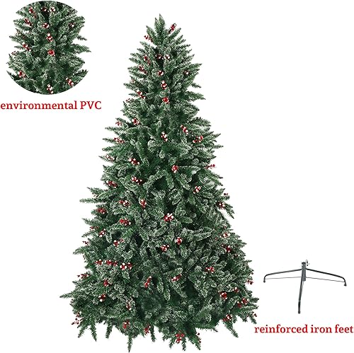 Miniatura 4 de Árbol de Navidad artificial de PVC (cloruro de polivinilo) con 1,500 puntas magnífico, árbol de Navidad de pino sintético, de 8 pies (2.44 m) de