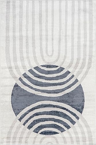 Miniatura 2 de nuLOOM Shandra - Alfombra abstracta con diseño de cielo, 5 x 8 pies, color azul