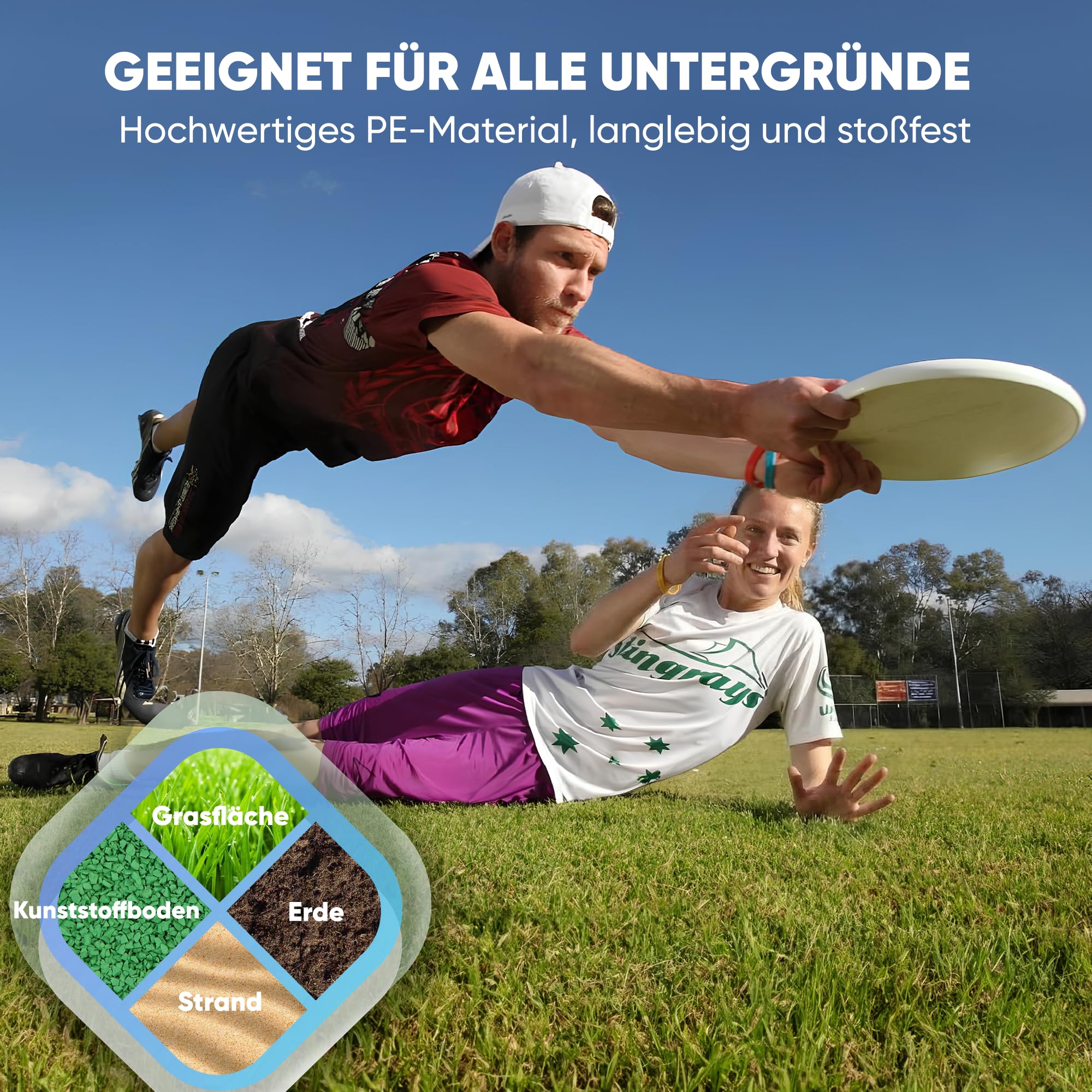 Ultimate Frisbee 175 g Disco da Competizione Traiettoria Stabile Oltre 100 m Design Aerodinamico