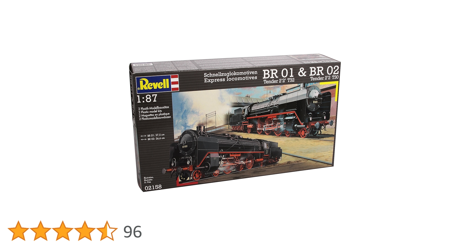 Amazon | ドイツレベル 1/87 BR01&BR02蒸気機関車 2輌セット