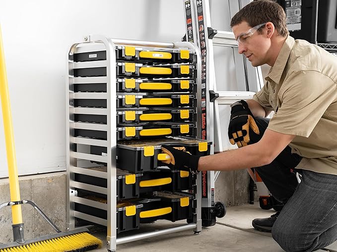 Zilker Home Premium Storage Rack for Yellow Tool Boxes