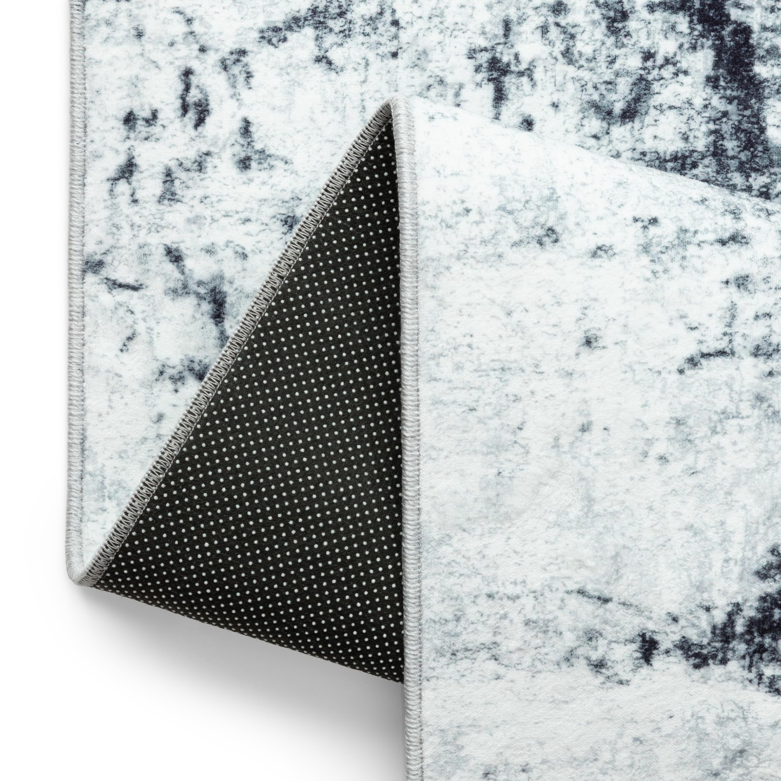 TAPISO Bari Alfombra Motivo Abstracto Difuminado Azul Gris Oscuro - Alfombra Impresa con Base Antideslizante Salón Dormitorio Diseño Moderno Öko-Tex 120 x 170 cm