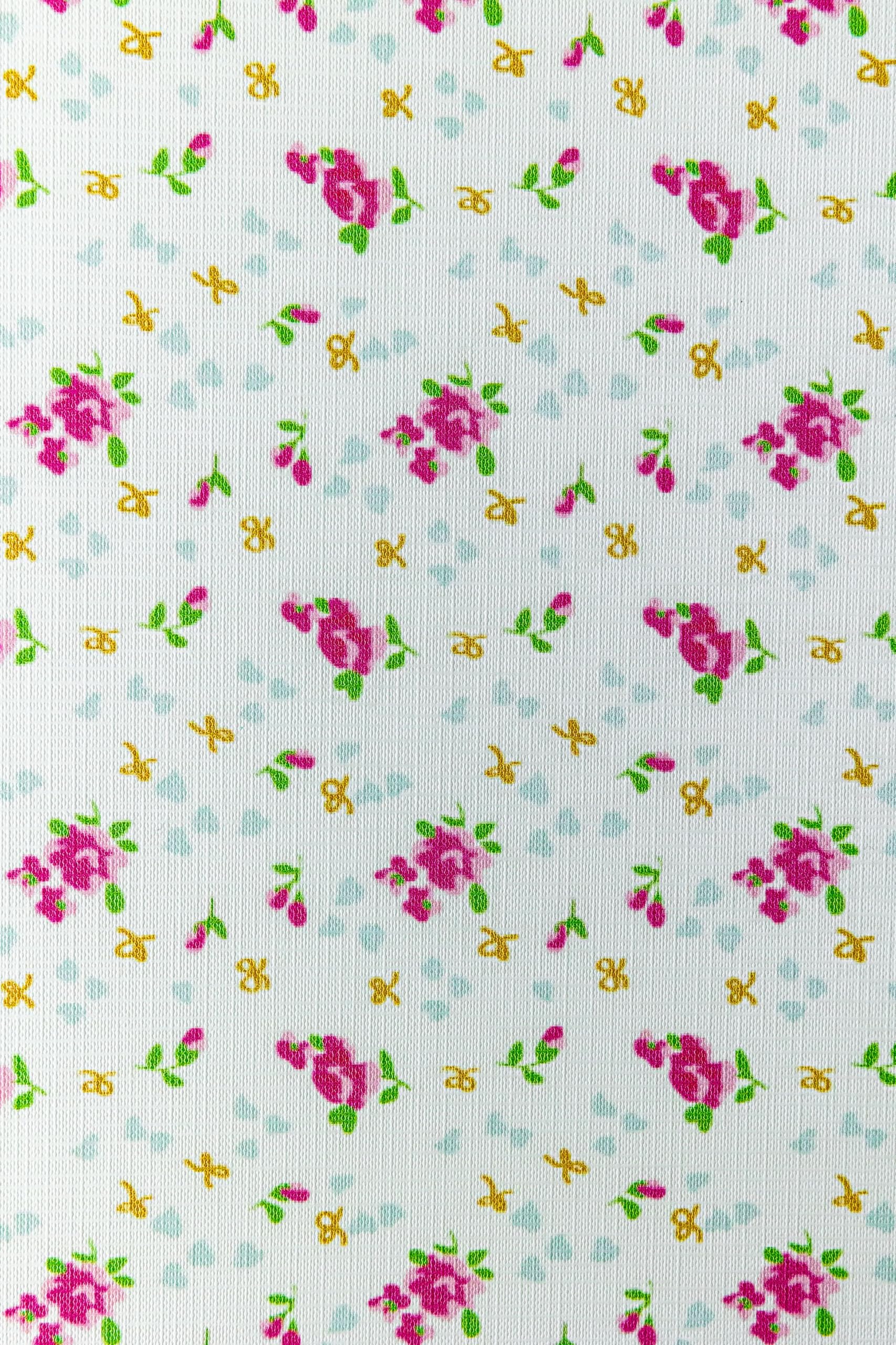 KATY Deluxe Wickelunterlage für Babys, Mädchen, wasserdicht, mit gebogenen Seiten, Vintage-Rosen-Design, cremefarben