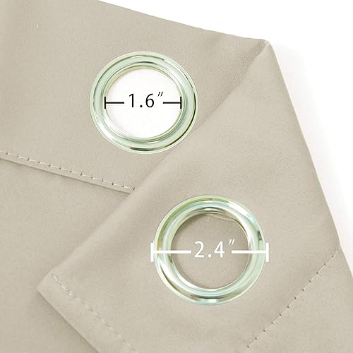 Miniatura 5 de LEMOMO Cortinas opacas de 66 x 84 pulgadas, juego de 2 paneles de cortinas con aislamiento térmico para oscurecer la habitación, cortinas para