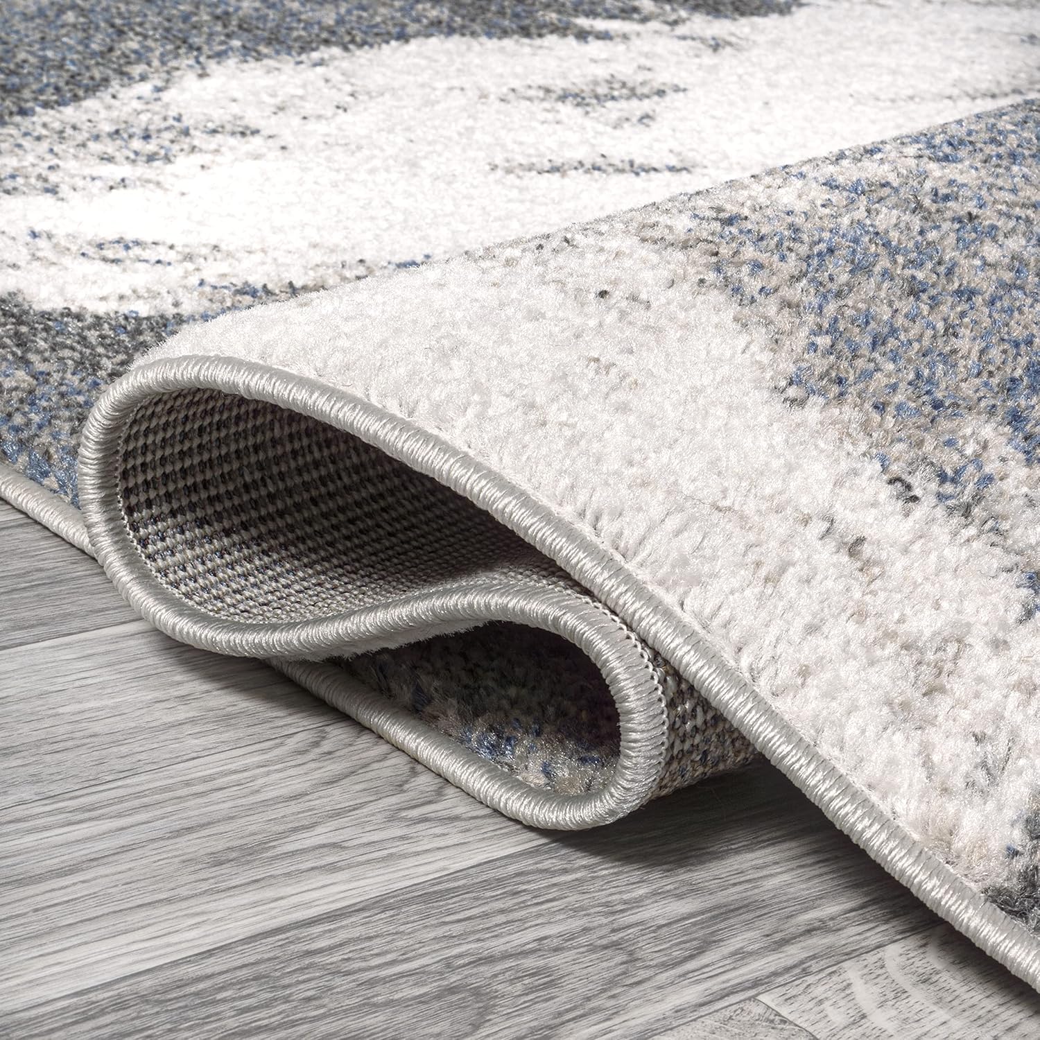 JONATHAN Y Petalo Abstract Two-Tone Runner Rug 2x8, Gray/Cream, Contemporary, Modern, Easy-Cleaning for Living Room, Bedroom, Kitchen, Pet Friendly, Non-Shedding (CTP200C-28)