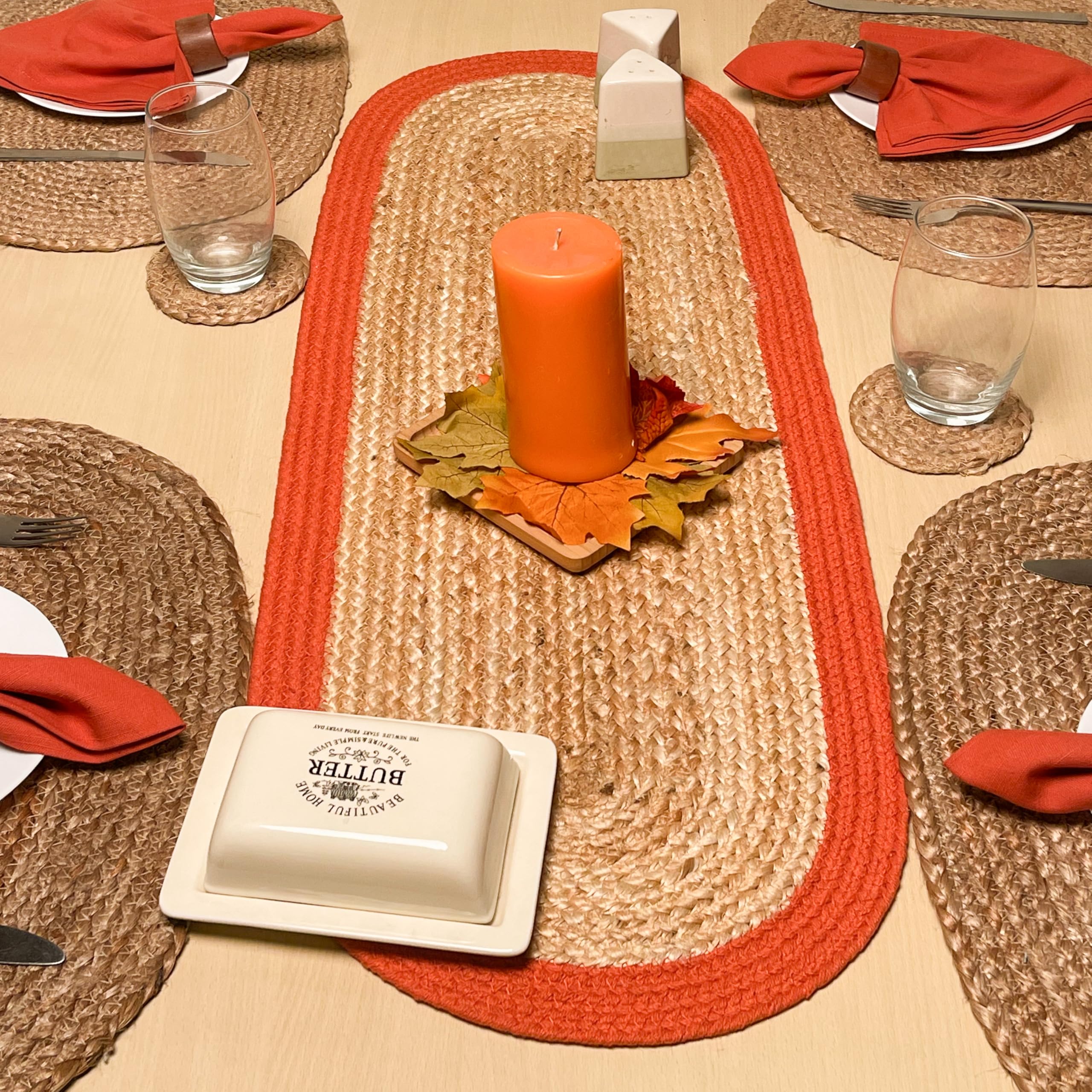 Amazon.com: CHARDIN HOME Verona Oval Woven Jute & Cotton Braided