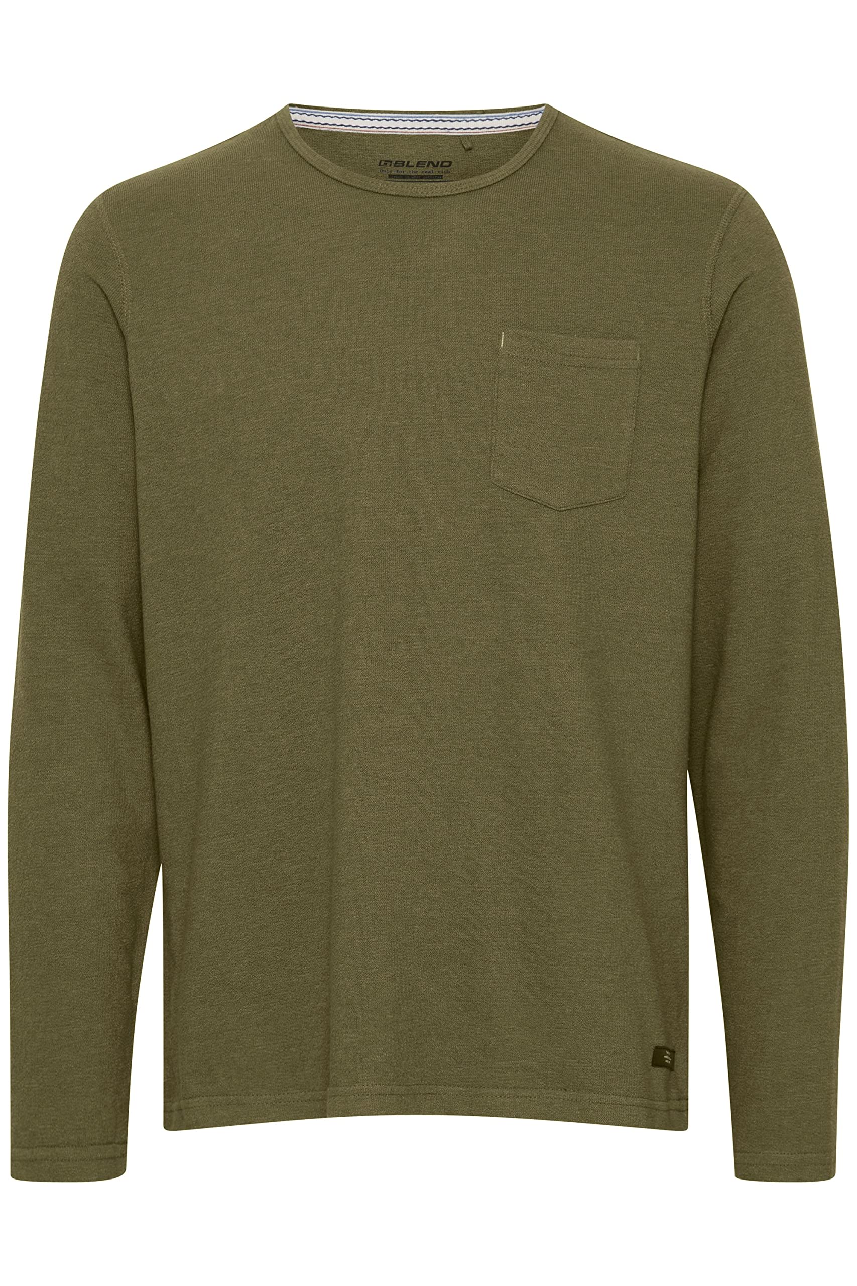 Blend Tee Herren Longsleeve Langarmshirt Shirt Mit Print Rundhalsausschnitt Regular Fit hochwertige Baumwoll-Qualität