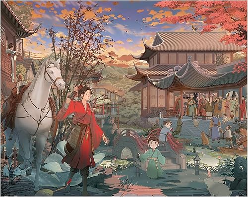 Pintoo Rompecabezas de la serie Imagination de 2000 piezas para adultos, Maiya - Desafío Mulan con piezas ocultas de rompecabezas que requieren una